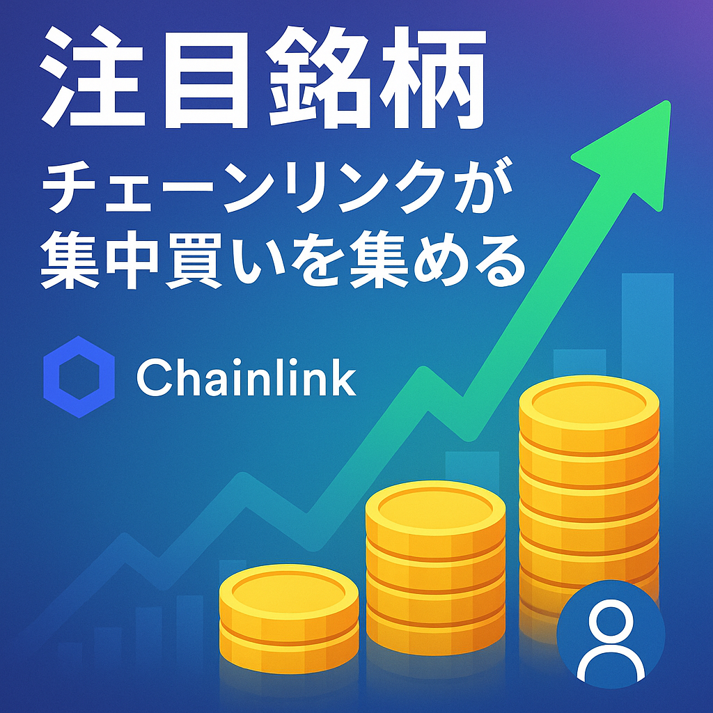 2025年10月末の注目銘柄、Chainlinkが大型投資家から集中買いを集める