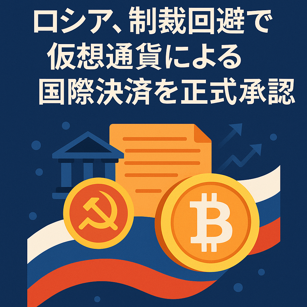 ロシア、制裁回避で仮想通貨による国際決済を正式承認