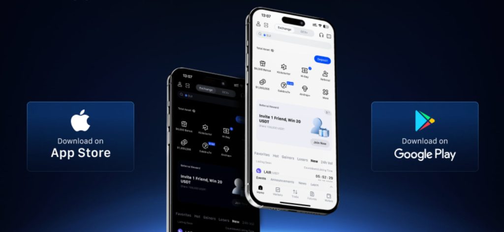 MEXCモバイルアプリ