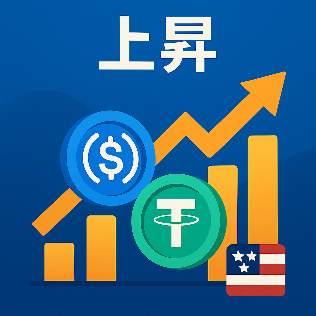 USDC取引量でついにUSDTを上回る:ソラナエコシステムとトランプ効果が後押し